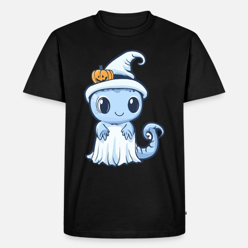 Echse Halloween Comic Geist - Männer Premium Bio T-Shirt - Schwarz