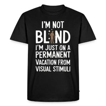Aveugle Personnes malvoyantes - T-shirt Premium bio Homme - noir - Devant - Nico (187cm)