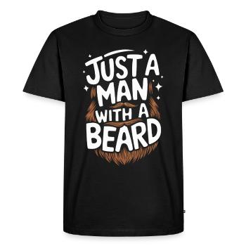 Barbe Moustache Barbu Hommes - T-shirt Premium bio Homme - noir - Devant - Nico (187cm)