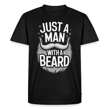 Barbe Moustache Barbu Hommes - T-shirt Premium bio Homme - noir - Devant - Nico (187cm)