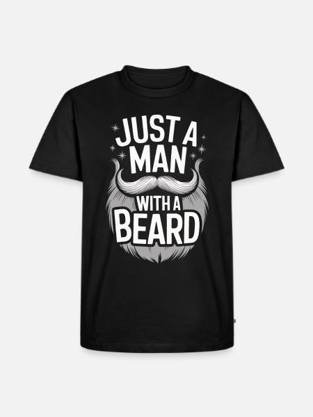 Beard Mustache Bearded Men - Men's Premium Organic T-Shirt - black