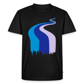 river, stream, colors - couleur, rivière - T-shirt Premium bio Homme - noir - Devant - Nico (187cm)