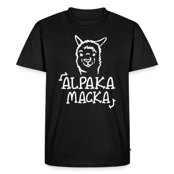 Alpaga Macka - Amant Macke Amants - T-shirt Premium bio Homme - noir - Devant - Nico (187cm)