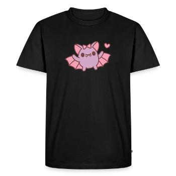 Cute Female Vampire Bat - Men's Premium Organic T-Shirt - black - Front - Nico (187cm)
