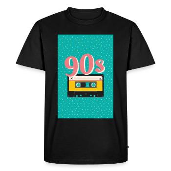 Child of the 90s - Men's Premium Organic T-Shirt - black - Front - Nico (187cm)