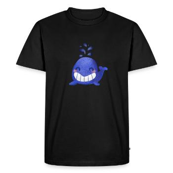 WÄLCHEN - Men's Premium Organic T-Shirt - black - Front - Nico (187cm)