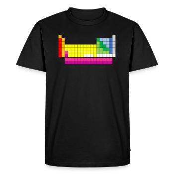 Periodic table of elements - Men's Premium Organic T-Shirt - black - Front - Nico (187cm)