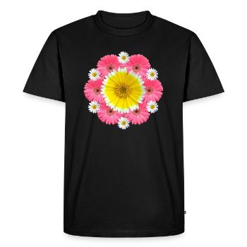 Gerbera Daisies Flower Vine Floral Floral Flowery - Men's Premium Organic T-Shirt - black - Front - Nico (187cm)