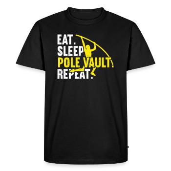 Pole Vault - Men's Premium Organic T-Shirt - black - Front - Nico (187cm)