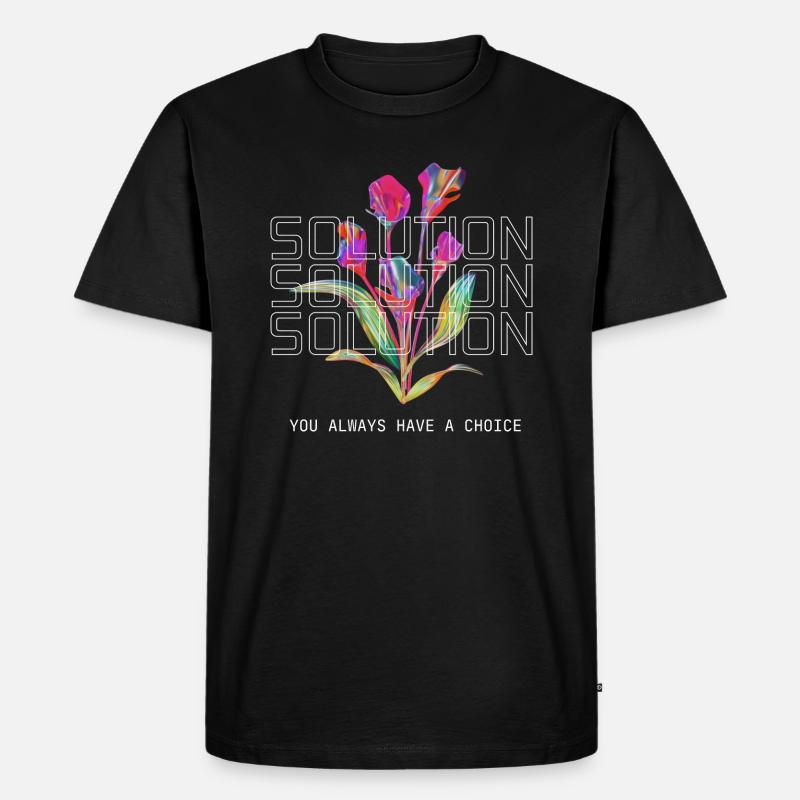 Lösung, Solution - Männer Premium Bio T-Shirt - Schwarz
