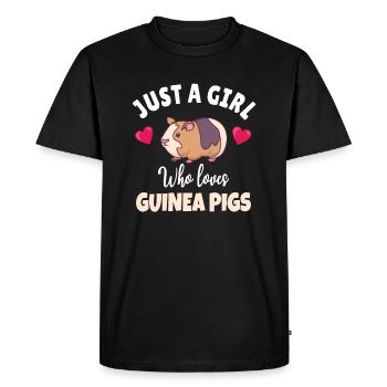 GUINÉE PIG: Love Pigs - T-shirt Premium bio Homme - noir - Devant - Nico (187cm)