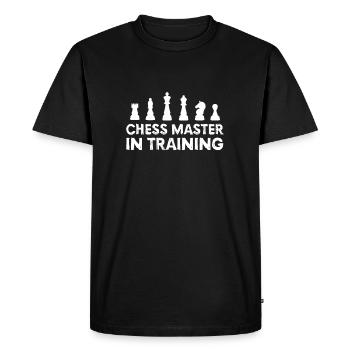 JOUEUR D'ÉCHECS: Maître d'échecs en formation - T-shirt Premium bio Homme - noir - Devant - Nico (187cm)