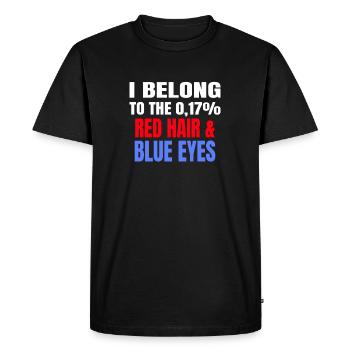 Redhead Ginger : I Am The 0.17 Percent - Men's Premium Organic T-Shirt - black - Front - Nico (187cm)