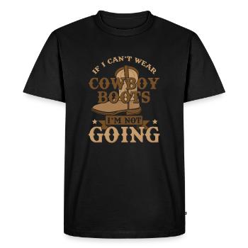 COWBOY: My Cowboy Boots - Men's Premium Organic T-Shirt - black - Front - Nico (187cm)