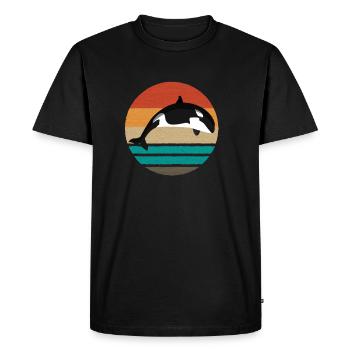 Orca Killer Whale Ocean - T-shirt Premium bio Homme - noir - Devant - Nico (187cm)