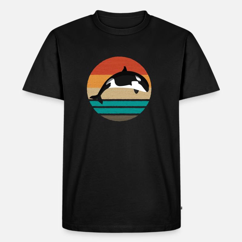 Orca Killer Whale Ocean - Männer Premium Bio T-Shirt - Schwarz