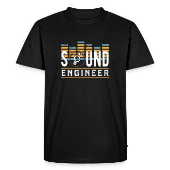 SOUND ENGINEER/ AUDIO ENGINEER GIFT - T-shirt Premium bio Homme - noir - Devant - Nico (187cm)