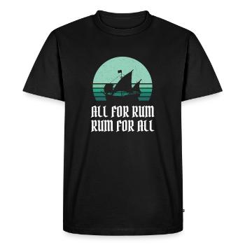 Pirate / Pirate Ship all for tour pour tout - T-shirt Premium bio Homme - noir - Devant - Nico (187cm)
