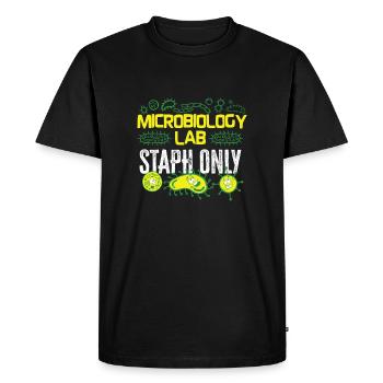 Microbiologiste Microbiology Lab Staph Gift Idea - T-shirt Premium bio Homme - noir - Devant - Nico (187cm)