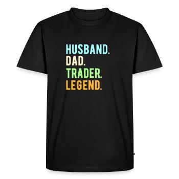 STOCK MARKET/FOREX TRADER trader legend - T-shirt Premium bio Homme - noir - Devant - Nico (187cm)