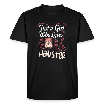 Hamster Hamsters : just a girl who loves Hamster - T-shirt Premium bio Homme - noir - Devant - Nico (187cm)