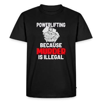 Bodybuilding Powerlifting Weightlifting Fitness - Men's Premium Organic T-Shirt - black - Front - Nico (187cm)
