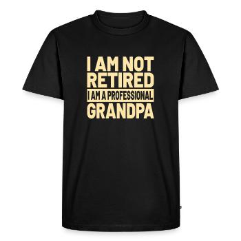Retirement Retiree Grandpa Professional Grandpa - Men's Premium Organic T-Shirt - black - Front - Nico (187cm)