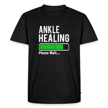 BROKEN ANKLE / ANKLE SURGERY : Ankle Healing - T-shirt Premium bio Homme - noir - Devant - Nico (187cm)