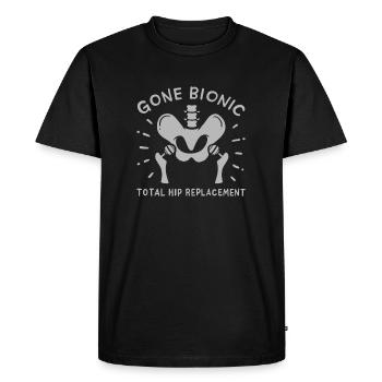 Hip Replacement Hip Surgery Post-OP Gift idea - Men's Premium Organic T-Shirt - black - Front - Nico (187cm)