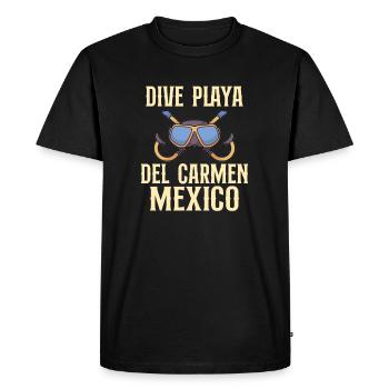SCUBA DIVING / PLAYA DEL CARMEN GIFT IDEA - Men's Premium Organic T-Shirt - black - Front - Nico (187cm)