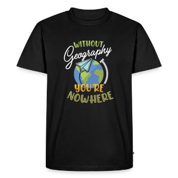 Geography Earth Science Geography Teacher Ecology - Men's Premium Organic T-Shirt - black - Front - Nico (187cm)