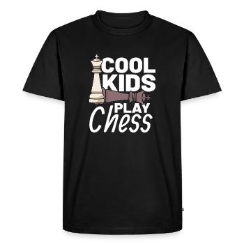 CHESS PLAYER CHESSBOARD CHESS GAME BOARD GAME GIFT - T-shirt Premium bio Homme - noir - Devant - Nico (187cm)