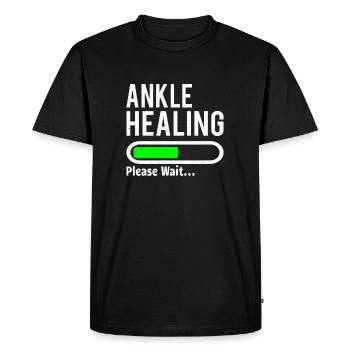 BROKEN ANKLE / ANKLE SURGERY : Ankle Healing - T-shirt Premium bio Homme - noir - Devant - Nico (187cm)