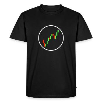 STOCK MARKET/FOREX TRADER Candle sticks - T-shirt Premium bio Homme - noir - Devant - Nico (187cm)