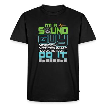 Audio Engineer Sound Guy Sound Engineering Gift - T-shirt Premium bio Homme - noir - Devant - Nico (187cm)