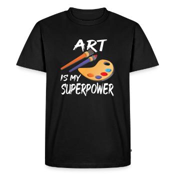 Artist Painting Painter Art Paint Art Teacher - T-shirt Premium bio Homme - noir - Devant - Nico (187cm)