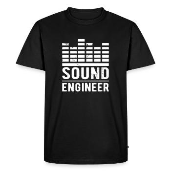 INGÉNIEUR DU SON / INGÉNIEUR DU SON GIFT - T-shirt Premium bio Homme - noir - Devant - Nico (187cm)