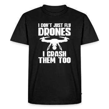 Drone Pilot Grandpa Quadcopter Aviation Gift - Men's Premium Organic T-Shirt - black - Front - Nico (187cm)