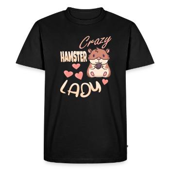 Hamster Fan Hamster Lover Hamster Lady - Men's Premium Organic T-Shirt - black - Front - Nico (187cm)