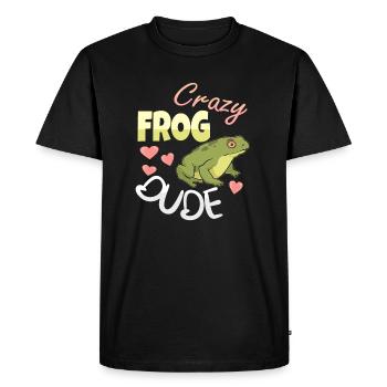 Frog Costume Frog Catcher Frog Hunter Funny Frog - Men's Premium Organic T-Shirt - black - Front - Nico (187cm)