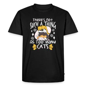 Amoureux des chats Propriétaire de chats Conception de chats Chat Maman Chat Papa - T-shirt Premium bio Homme - noir - Devant - Nico (187cm)