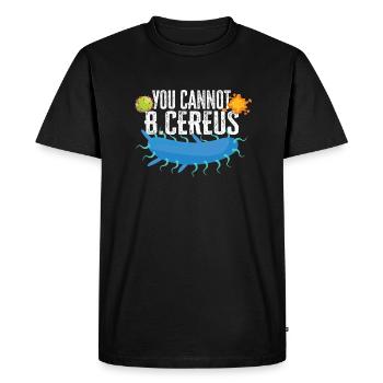 Microbiologiste Laboratoire de microbiologie Staphylocoque Biologie - T-shirt Premium bio Homme - noir - Devant - Nico (187cm)