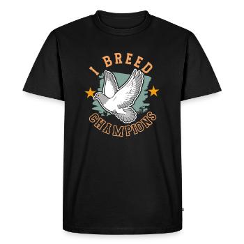 Pigeon Pigeon Racing Pigeon Racer Pigeon Keeper - T-shirt Premium bio Homme - noir - Devant - Nico (187cm)