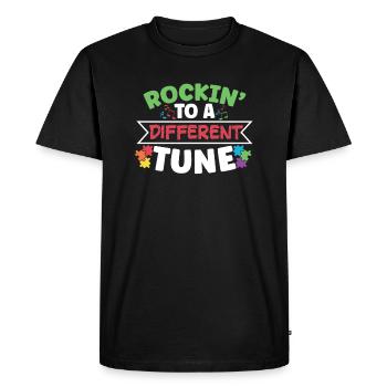 Sensibilisation à l’autisme Maladie autistique Poison autistique - T-shirt Premium bio Homme - noir - Devant - Nico (187cm)