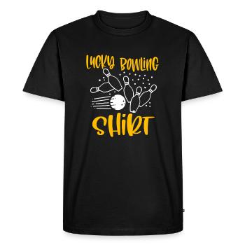 Drôle bowling Team Bowler Strike Idée cadeau - T-shirt Premium bio Homme - noir - Devant - Nico (187cm)