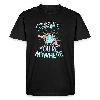 Géographie Sciences de la Terre Professeur de géographie - T-shirt Premium bio Homme - noir - Devant - Nico (187cm)
