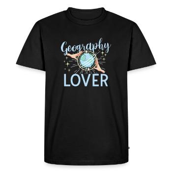 Géographie Sciences de la Terre Professeur de géographie - T-shirt Premium bio Homme - noir - Devant - Nico (187cm)