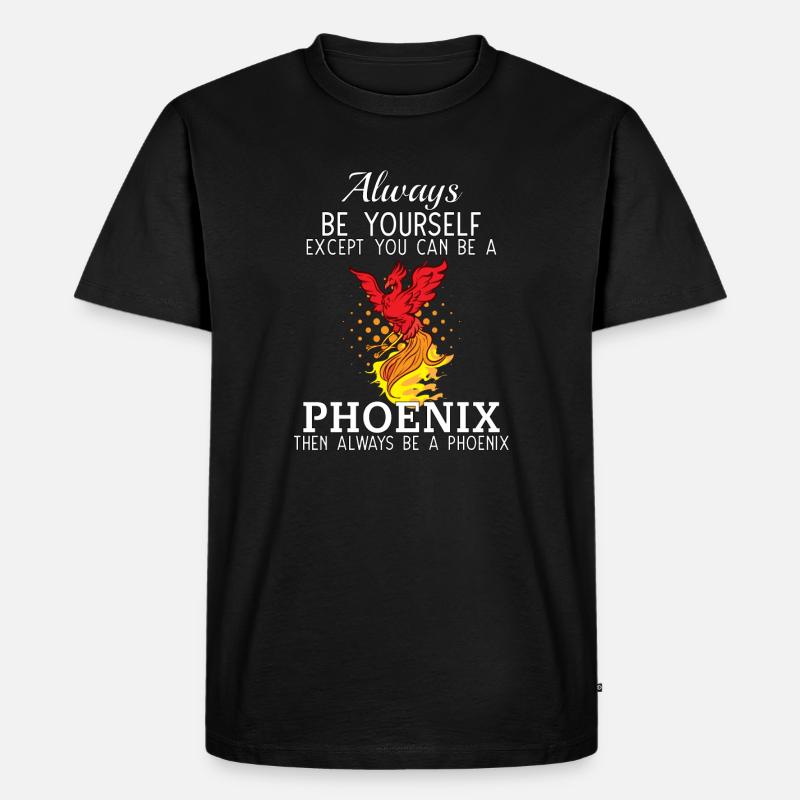 Phoenix Bird Mythical Creature - Männer Premium Bio T-Shirt - Schwarz