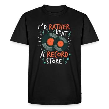 Records Lp Collector Amateurs de disques - T-shirt Premium bio Homme - noir - Devant - Nico (187cm)