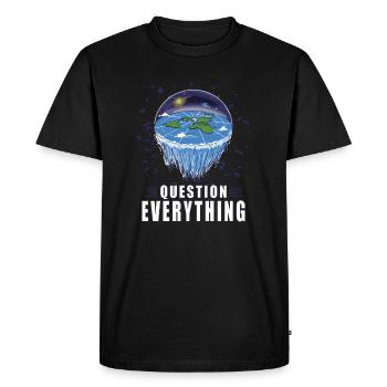 Flat Earth Theory Flat Earth Army Earth - Men's Premium Organic T-Shirt - black - Front - Nico (187cm)